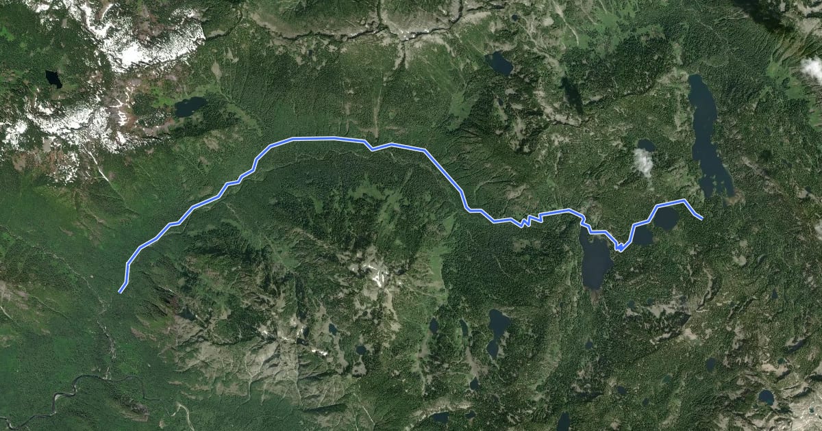 Маршрут Snoqualmie Lake Trail на спутниковом снимке
