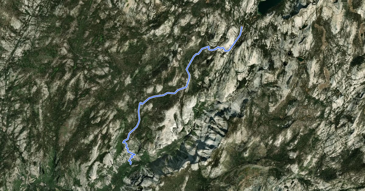 Маршрут Snow Creek Trail на спутниковом снимке
