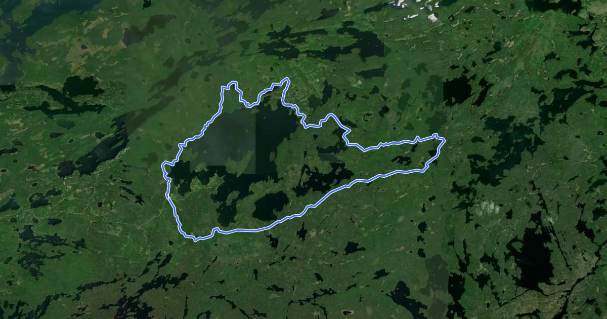 Маршрут Snowbank and Old Pines Loop на спутниковом снимке