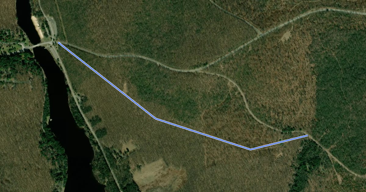 Маршрут snowmobile trail на спутниковом снимке