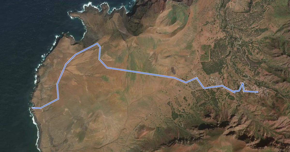 Маршрут SNP5-SaniclauTrails-Nha caminhe на спутниковом снимке