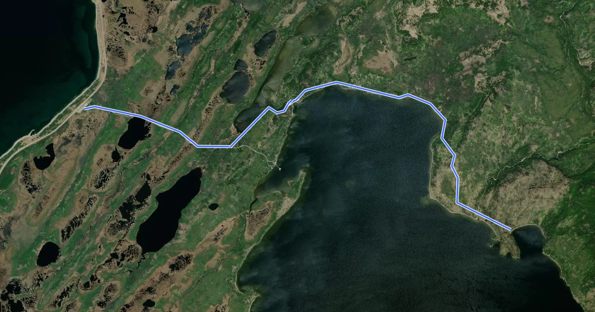 Маршрут Snug Harbor Trail на спутниковом снимке