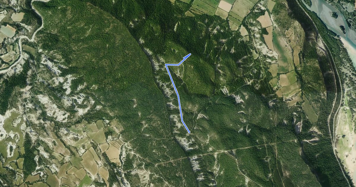 Маршрут Sobrarbe. BTT 9.2 Mirador de Partara на спутниковом снимке