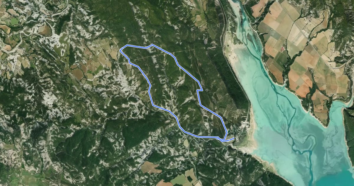 Маршрут Sobrarbe. BTT 9. Entorno de Bruello на спутниковом снимке
