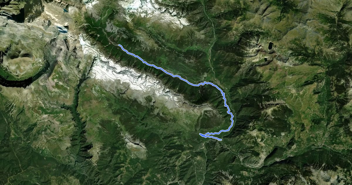 Маршрут Sobrarbe. BTT. Ruta 1. Camino del Canal на спутниковом снимке