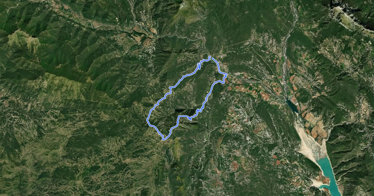 Маршрут Sobrarbe. BTT. Ruta 2. Por Boltaña y Morcat на спутниковом снимке