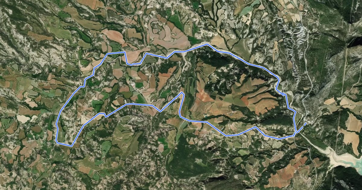 Маршрут Sobrarbe. BTT. Ruta 8. Por Olsón на спутниковом снимке