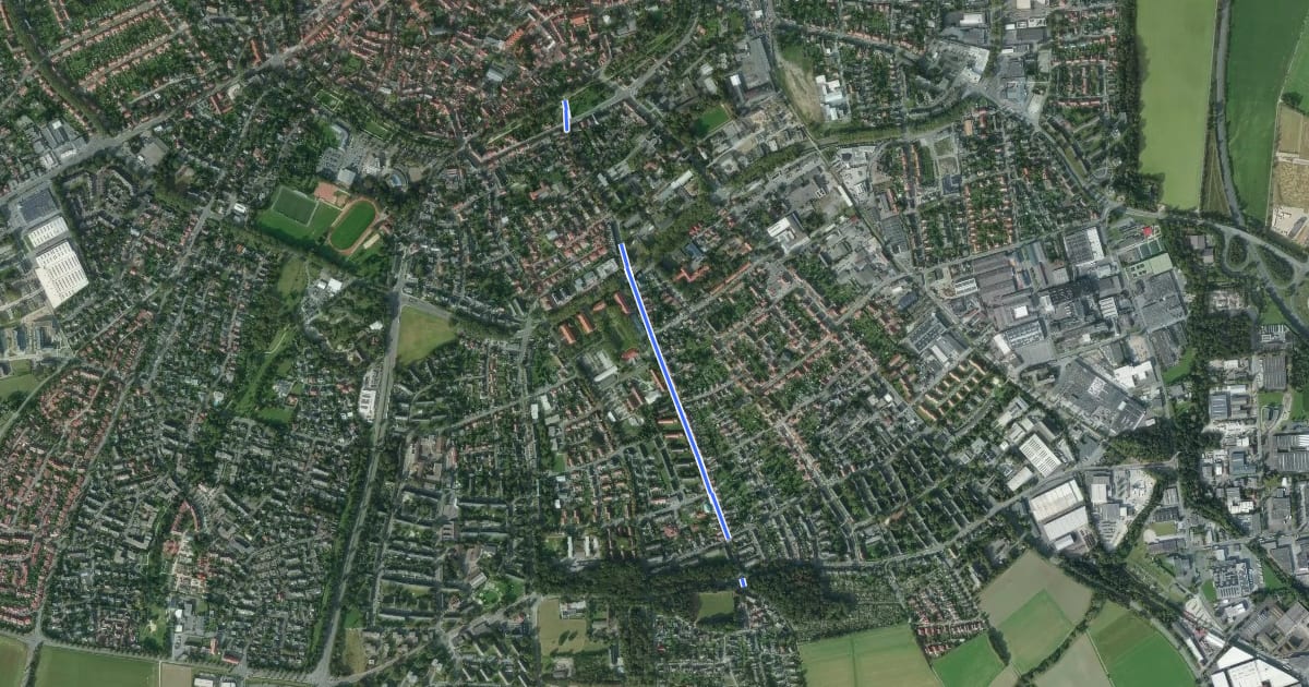 Маршрут Soest Wanderweg 9 на спутниковом снимке