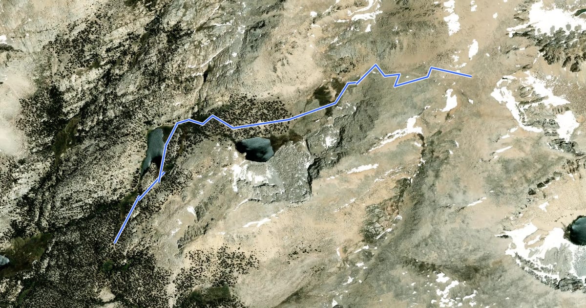 Маршрут Soldier Lake Trail на спутниковом снимке