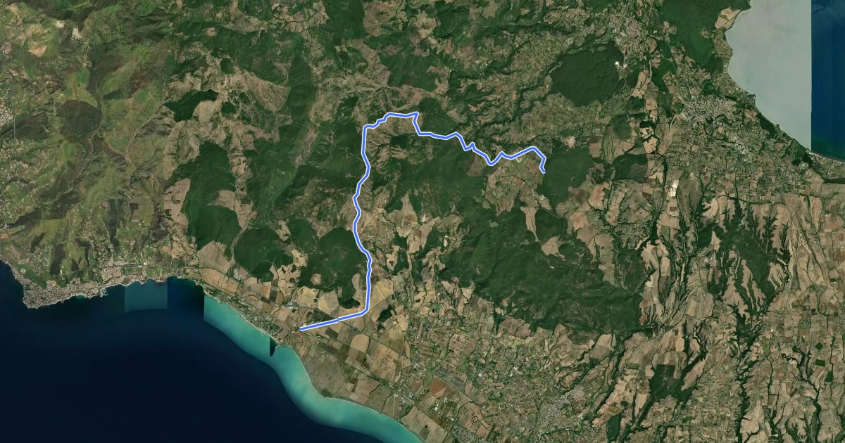 Маршрут Solfatara di Manziana - Santa Severa на спутниковом снимке