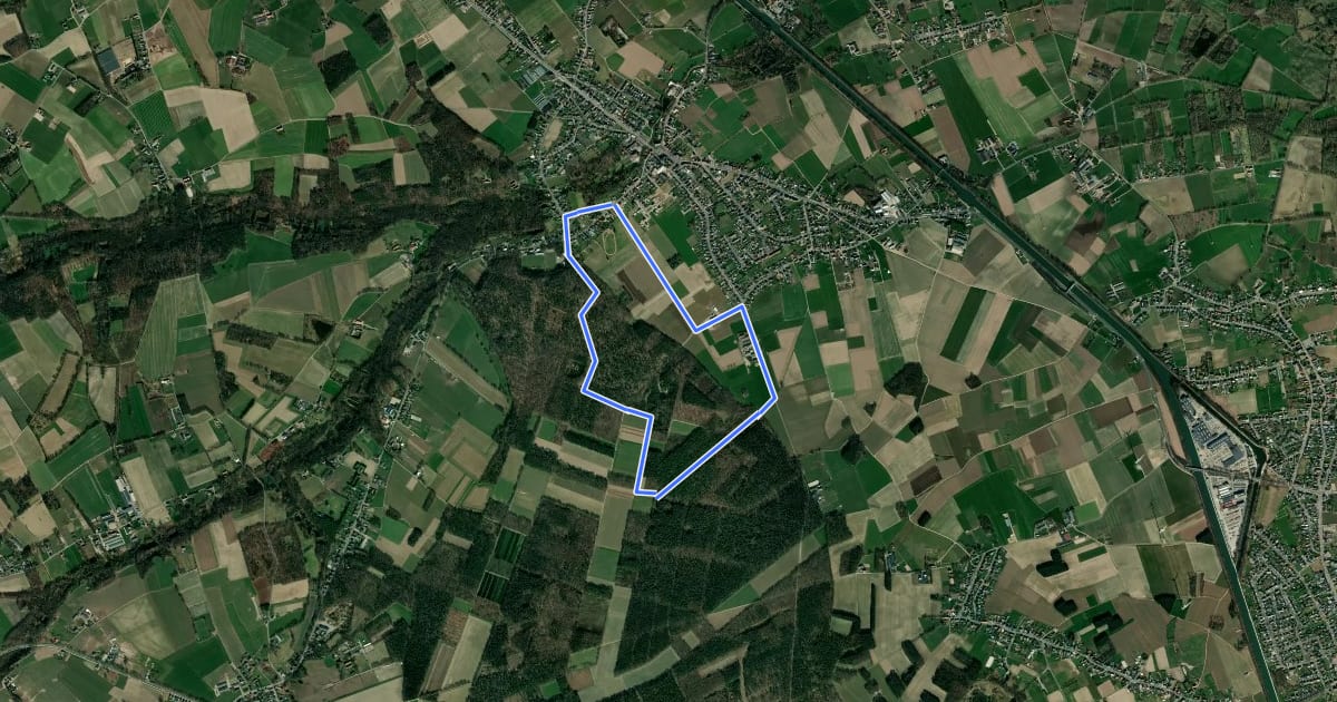 Маршрут Solterheide Groene rechthoek на спутниковом снимке
