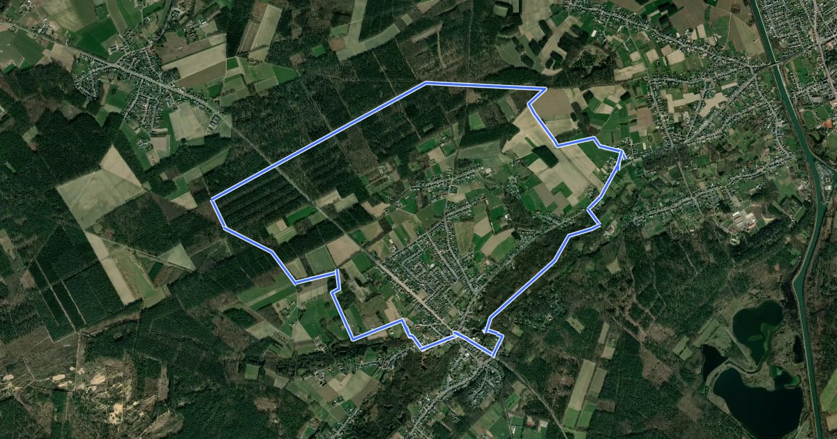 Маршрут Solterheide Rode driehoek на спутниковом снимке