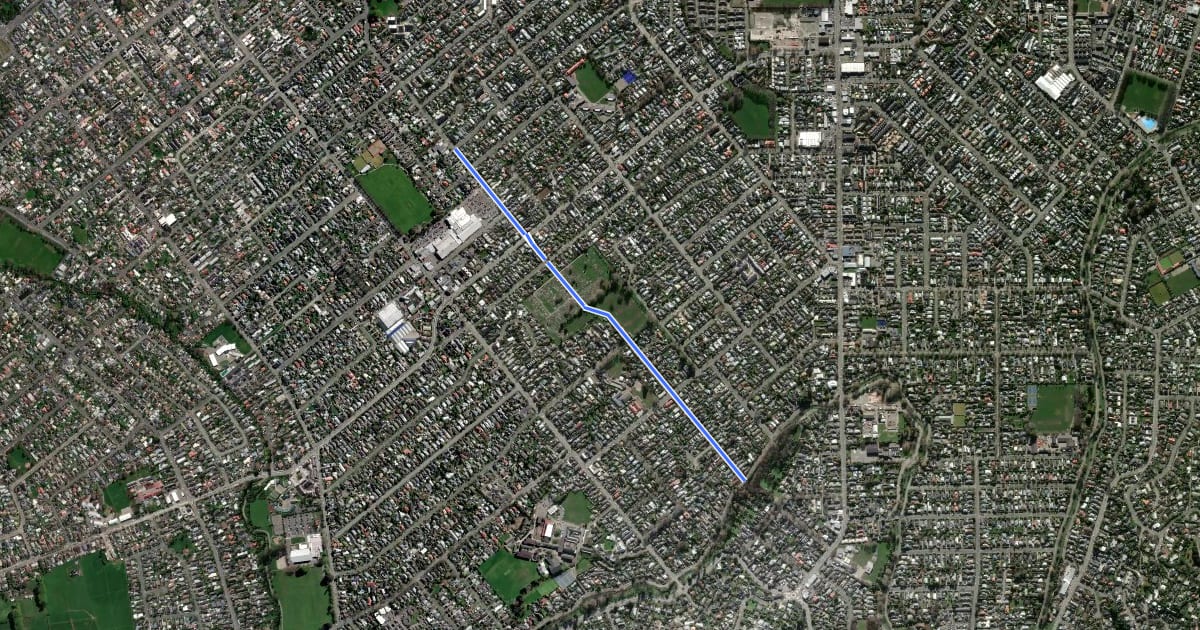 Маршрут Somerfield Historic Cycling Route на спутниковом снимке