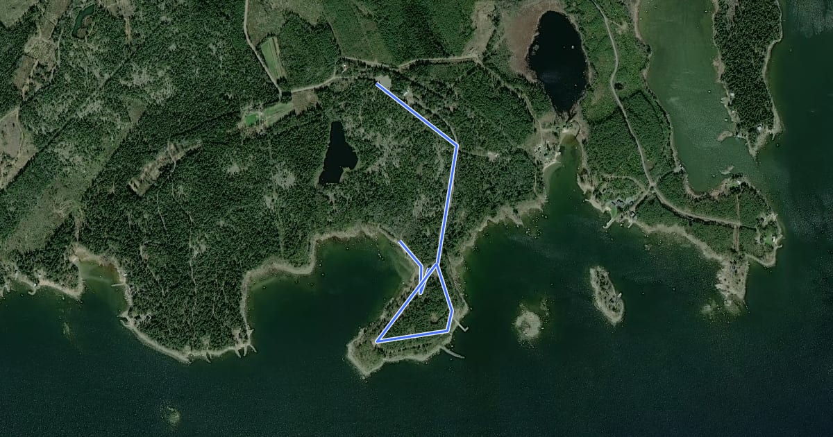 Маршрут Sommarö, vaativa esteetön reitti на спутниковом снимке