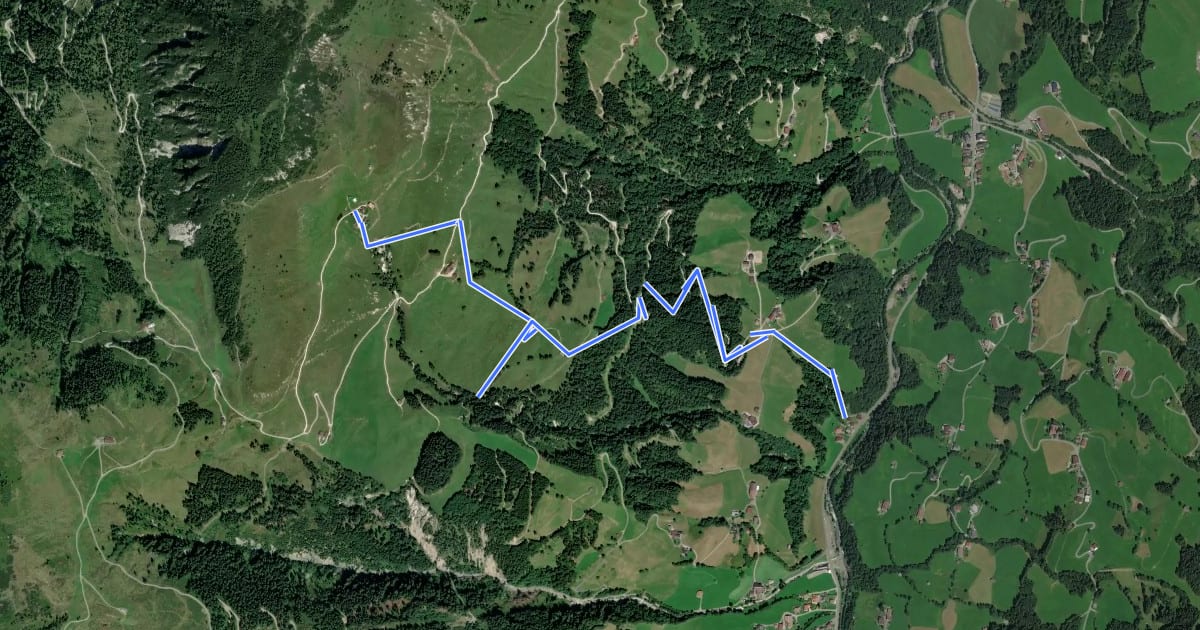 Маршрут Sommerweg Sonnleitnerhütte/Kobingerhütte на спутниковом снимке