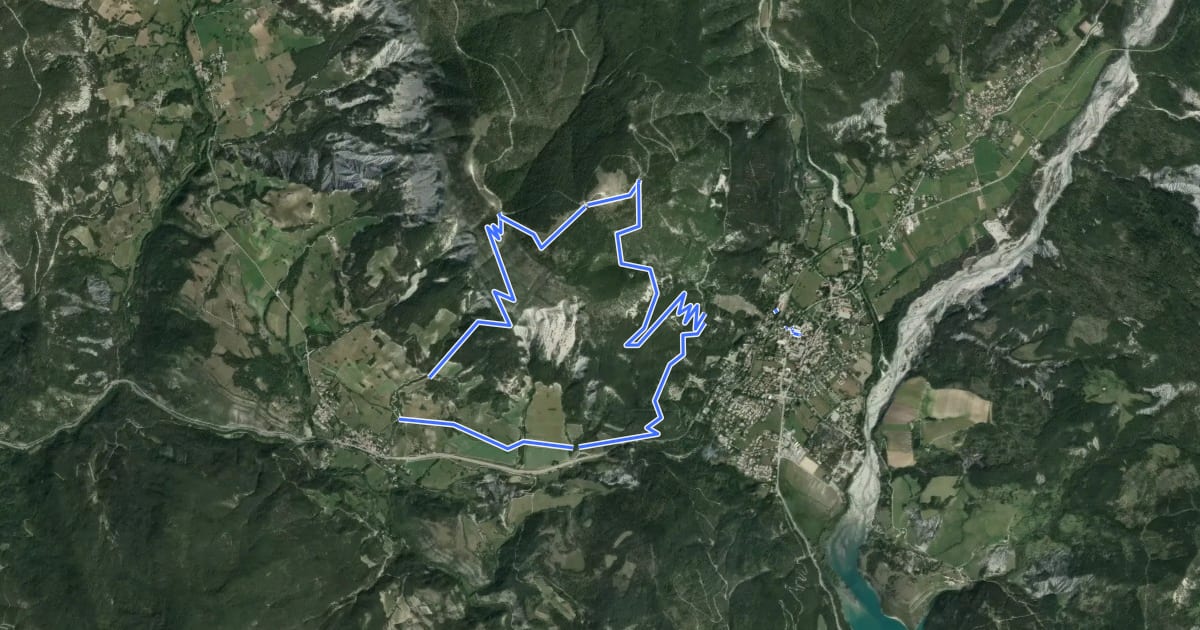 Маршрут Sommet de Chalvet (1 613 m) на спутниковом снимке