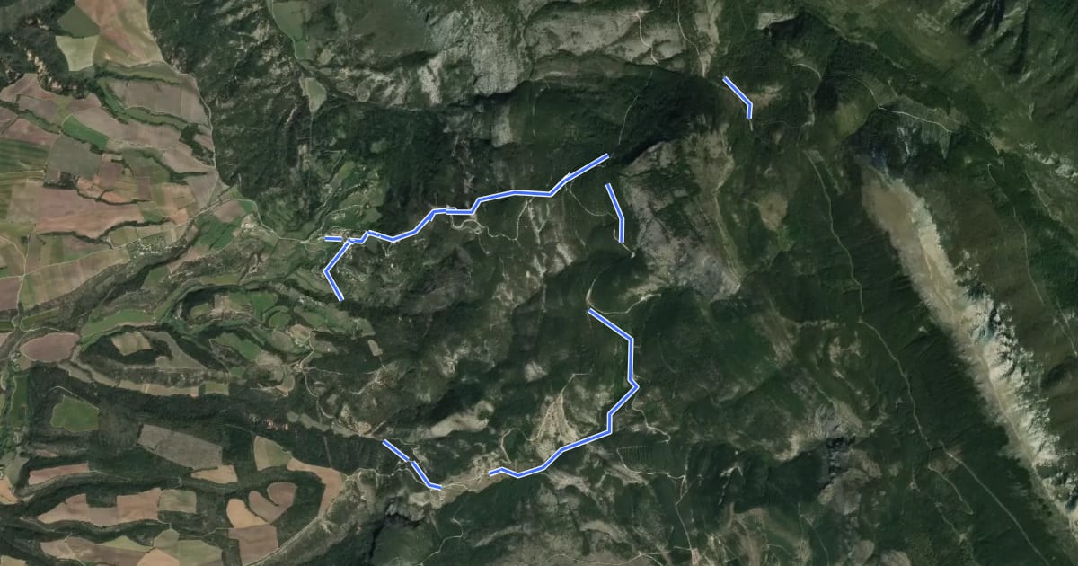 Маршрут Sommet de l'Agra (1 523 m) на спутниковом снимке