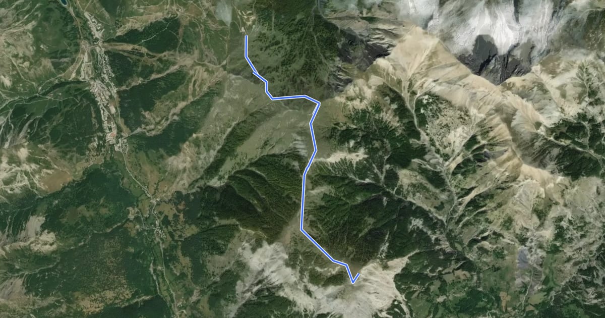 Маршрут Sommet de Rochegrand (2 409 m) на спутниковом снимке
