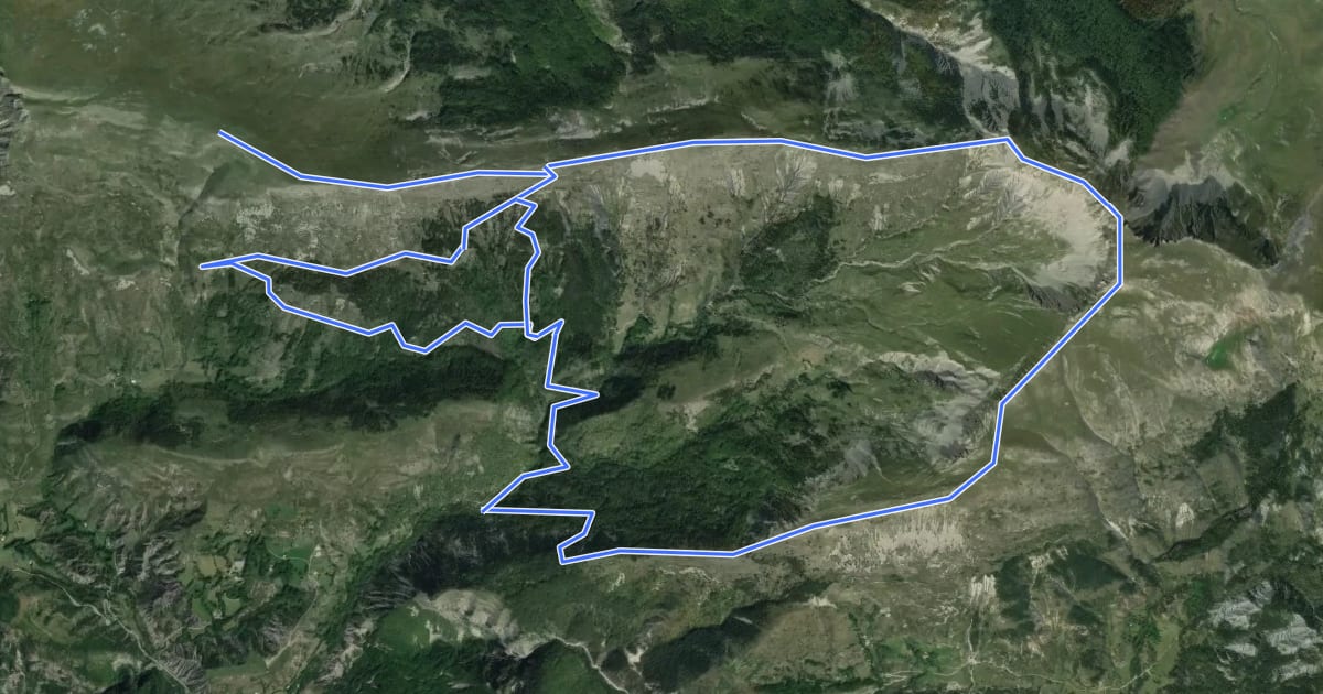 Маршрут Sommet des Monges (2 115 m) на спутниковом снимке
