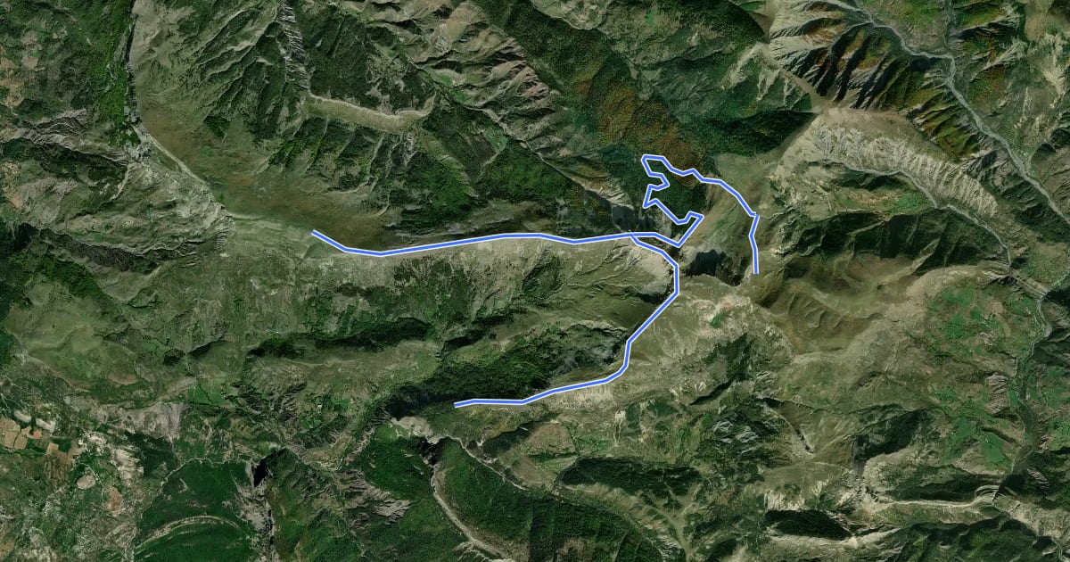 Маршрут Sommet des Monges (2 115 m) par le lac des Monges на спутниковом снимке