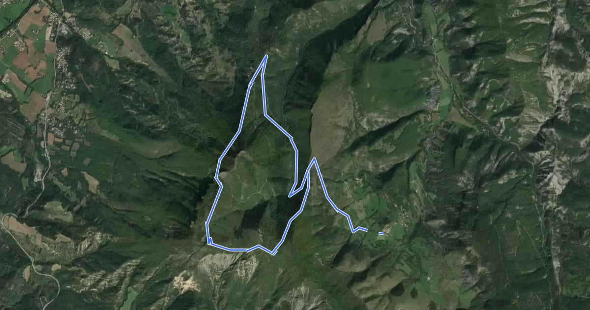 Маршрут Sommet du Cousson (1 512 m) на спутниковом снимке