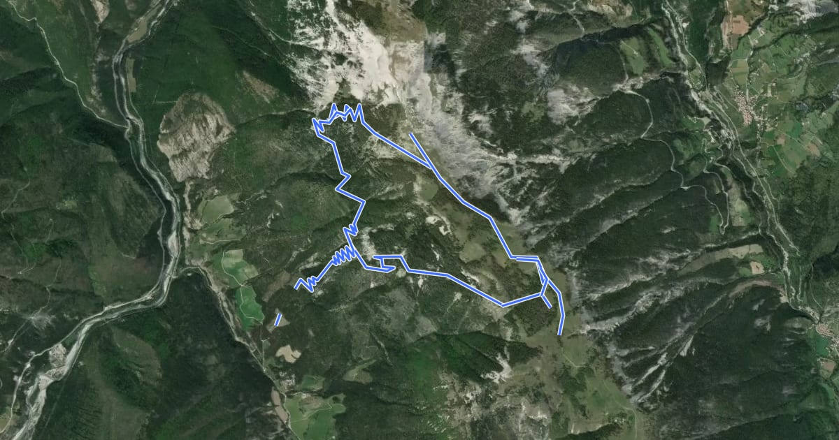 Маршрут Sommet du Puy de Rent (1 996 m) на спутниковом снимке