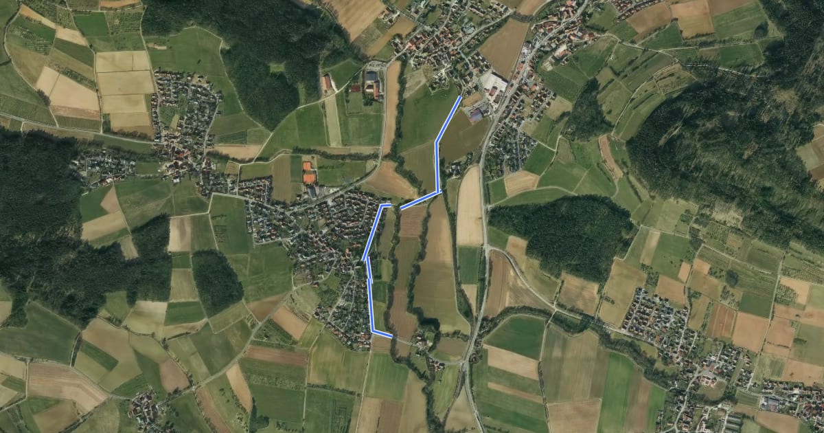 Маршрут Sonnen- und Planetenweg Igensdorf на спутниковом снимке