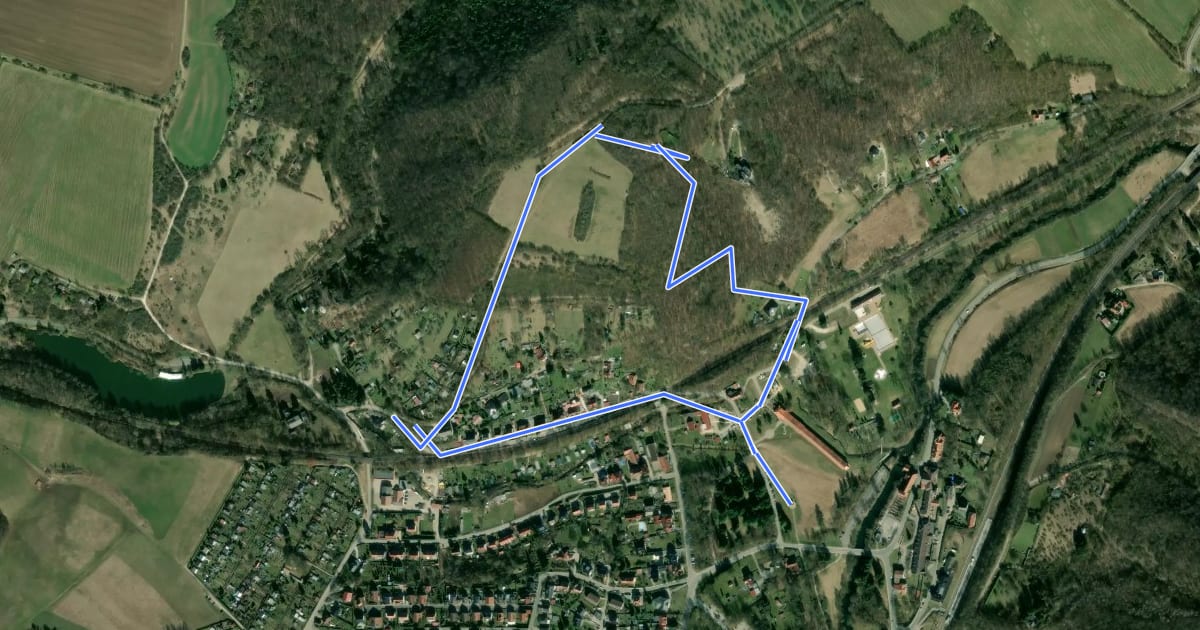 Маршрут Sonnenburg Rundweg на спутниковом снимке