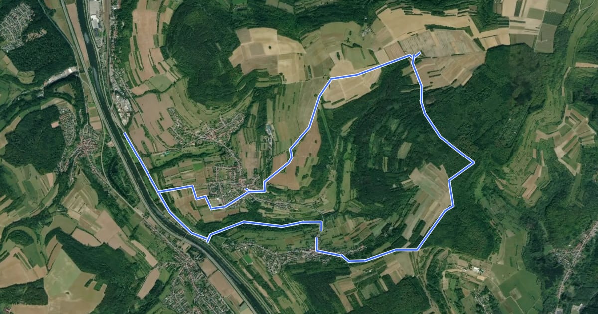 Маршрут Sonnensteinwanderweg на спутниковом снимке