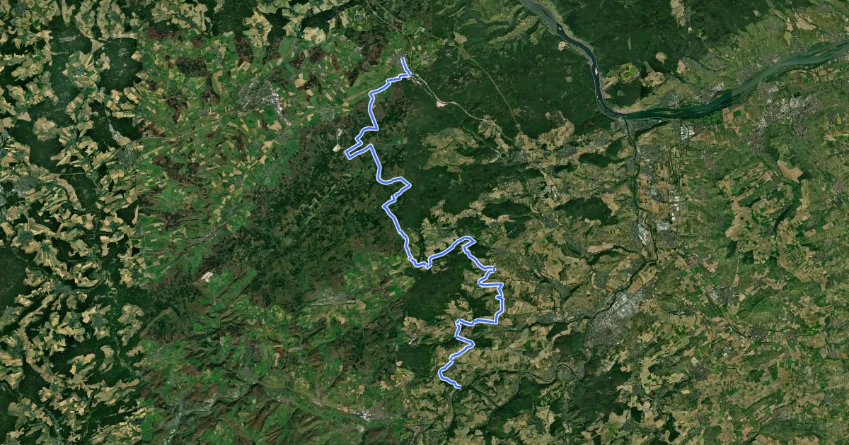 Маршрут Soonwald-Nahe-Tour на спутниковом снимке