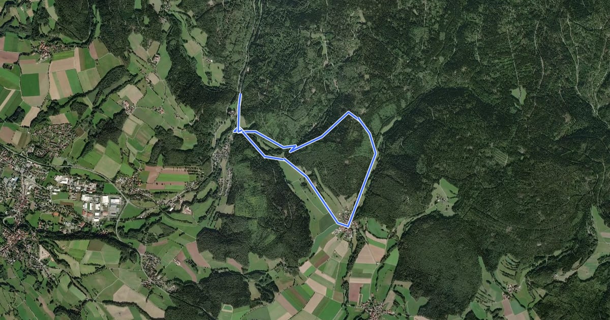Маршрут Sophienthal Rundwanderweg Nr. 1 на спутниковом снимке