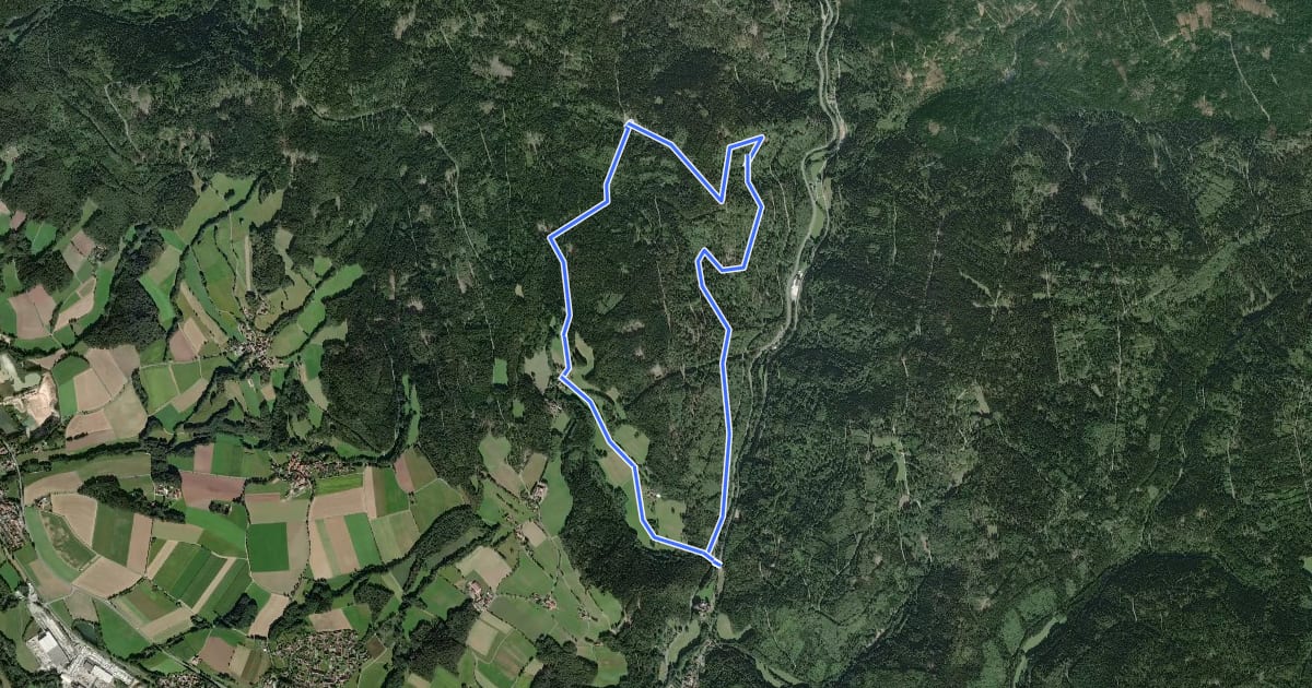 Маршрут Sophienthal Rundwanderweg Nr. 3 на спутниковом снимке