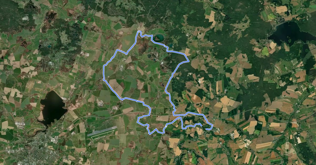 Маршрут Sorbische Impressionen Rundweg Oberlausitz на спутниковом снимке