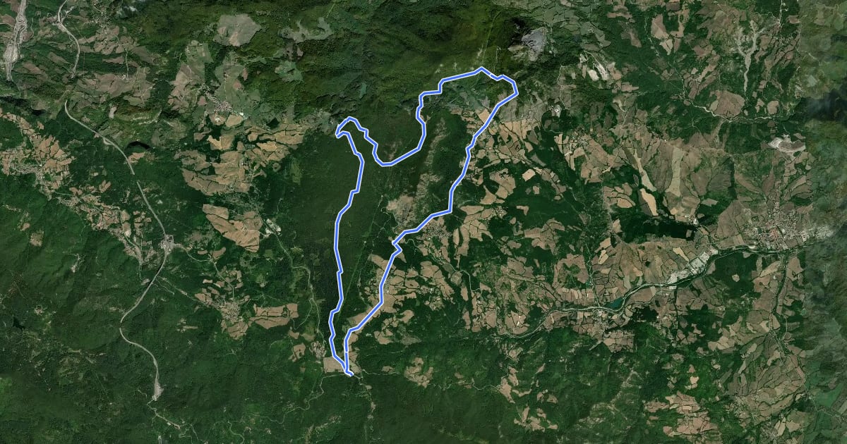 Маршрут Sorgenti di Firenze Trekking – Anello 11: Sul tracciato romano della Flaminia militare на спутниковом снимке