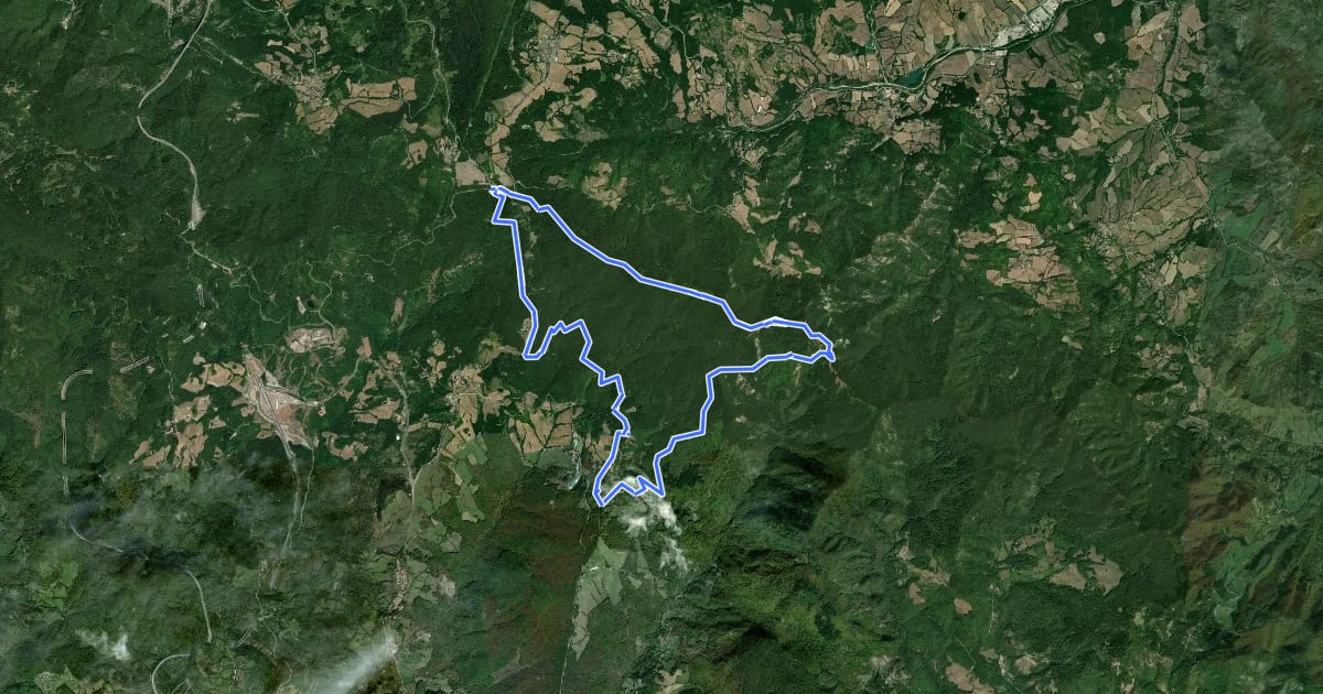Маршрут Sorgenti di Firenze Trekking – Anello 12: Alle sorgenti dell’acqua Panna на спутниковом снимке