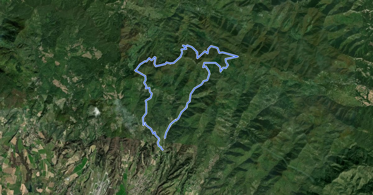 Маршрут Sorgenti di Firenze Trekking – Anello 14: Sul tracciato della Linea Gotica на спутниковом снимке