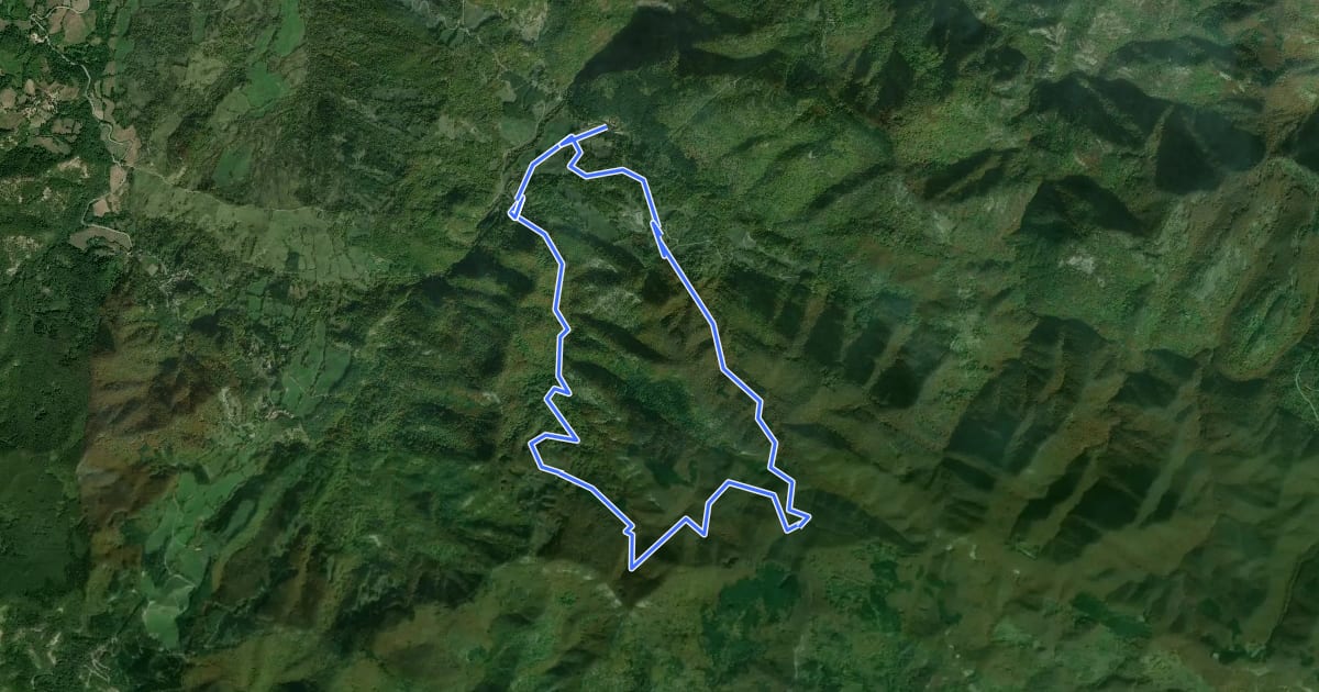 Маршрут Sorgenti di Firenze Trekking - Anello 15: Sui monti di Moscheta на спутниковом снимке
