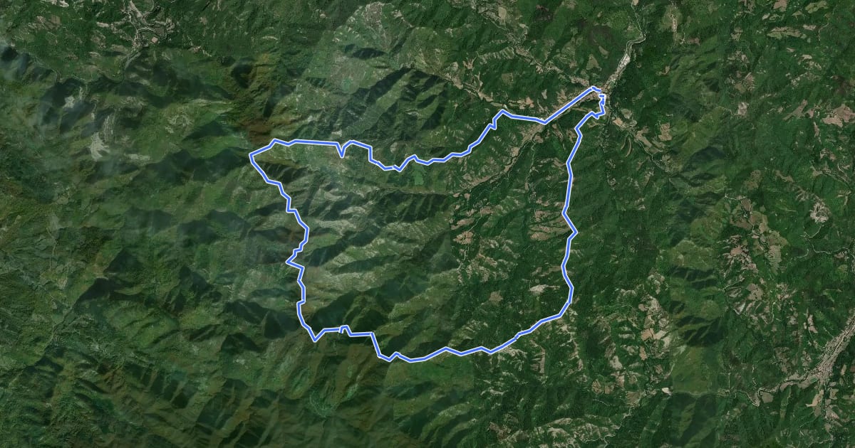 Маршрут Sorgenti di Firenze Trekking - Anello 16: Nella Romagna Toscana на спутниковом снимке