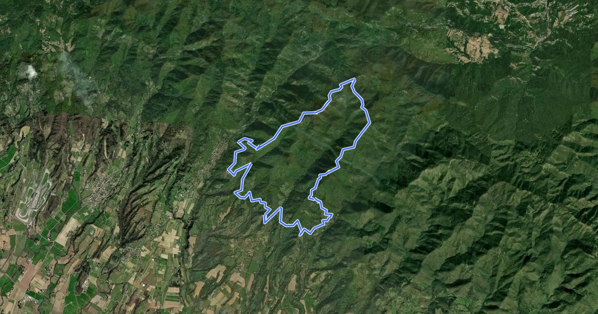 Маршрут Sorgenti di Firenze Trekking – Anello 17: Dai castagni ai faggi del Mugello на спутниковом снимке