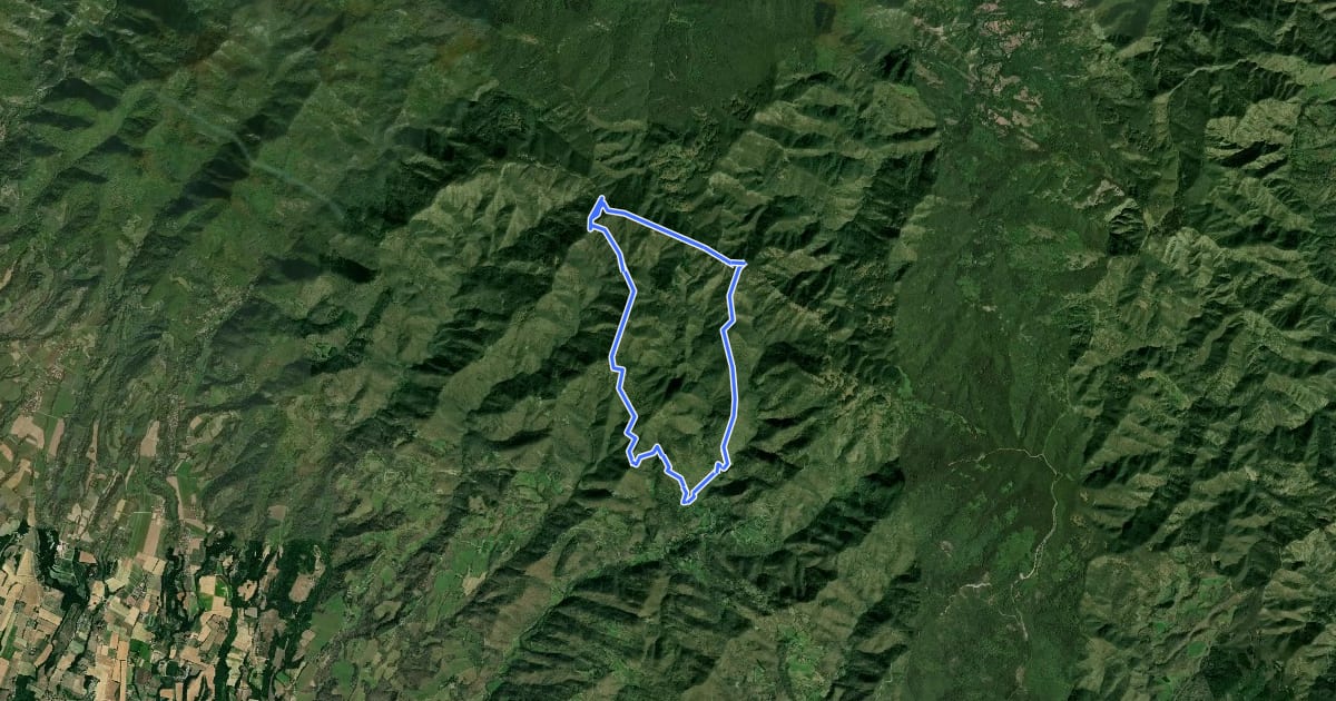Маршрут Sorgenti di Firenze Trekking – Anello 18: Sui crinali del Mugello на спутниковом снимке