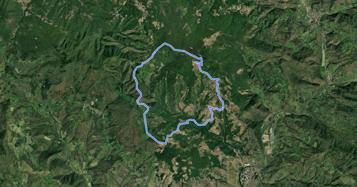 Маршрут Sorgenti di Firenze Trekking – Anello 3: Nei territori degli antichi castelli на спутниковом снимке