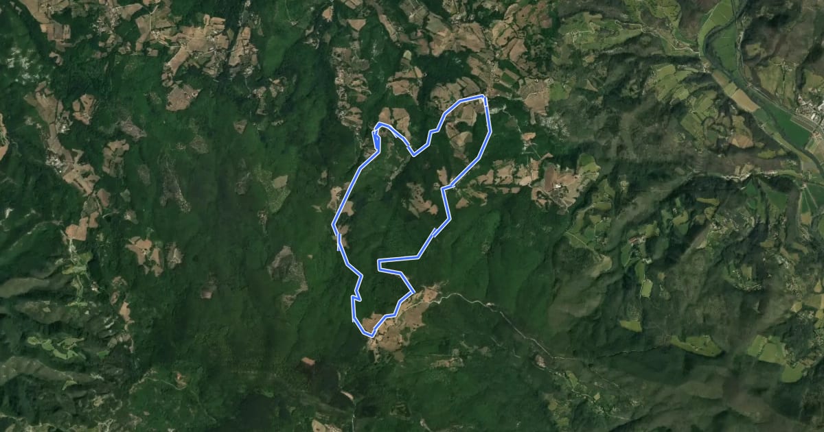 Маршрут Sorgenti di Firenze Trekking – Anello 5: Nei territori di Don Milani на спутниковом снимке