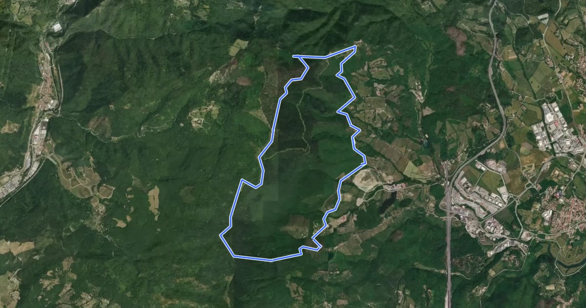 Маршрут Sorgenti di Firenze Trekking - Anello 9: Sul crinale della Calvana на спутниковом снимке