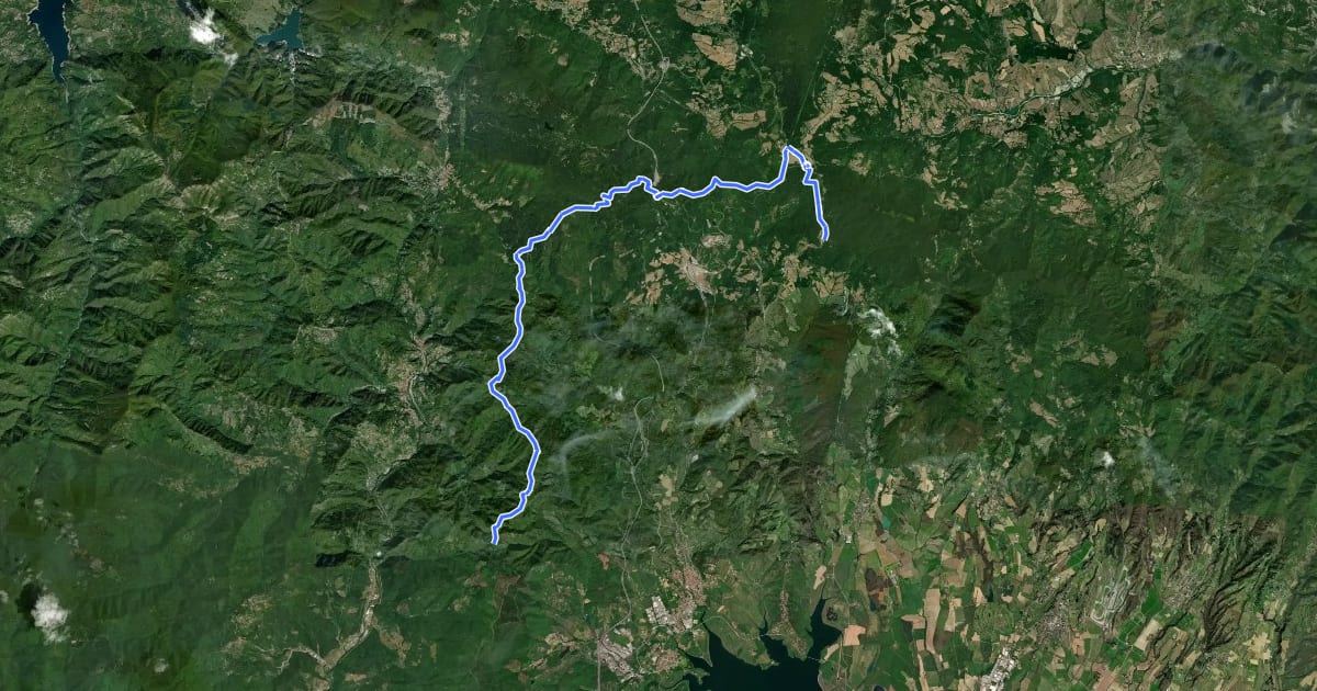 Маршрут Sorgenti di Firenze Trekking – Anello Principale: Tappa 10 на спутниковом снимке