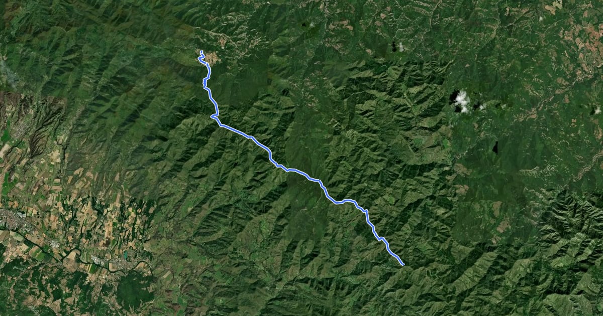 Маршрут Sorgenti di Firenze Trekking – Anello Principale: Tappa 2 на спутниковом снимке