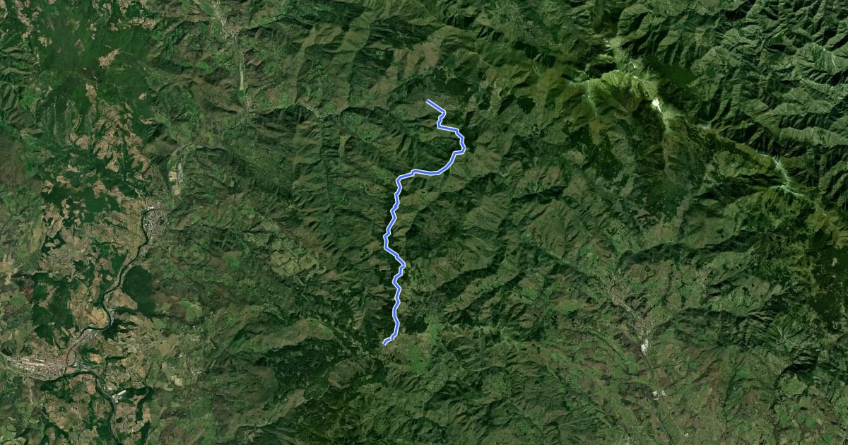 Маршрут Sorgenti di Firenze Trekking – Anello Principale: Tappa 5 на спутниковом снимке