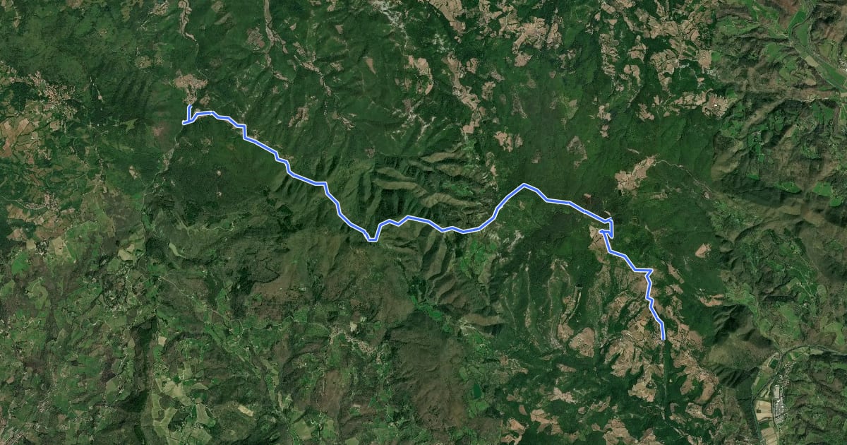 Маршрут Sorgenti di Firenze Trekking – Anello Principale: Tappa 7 на спутниковом снимке