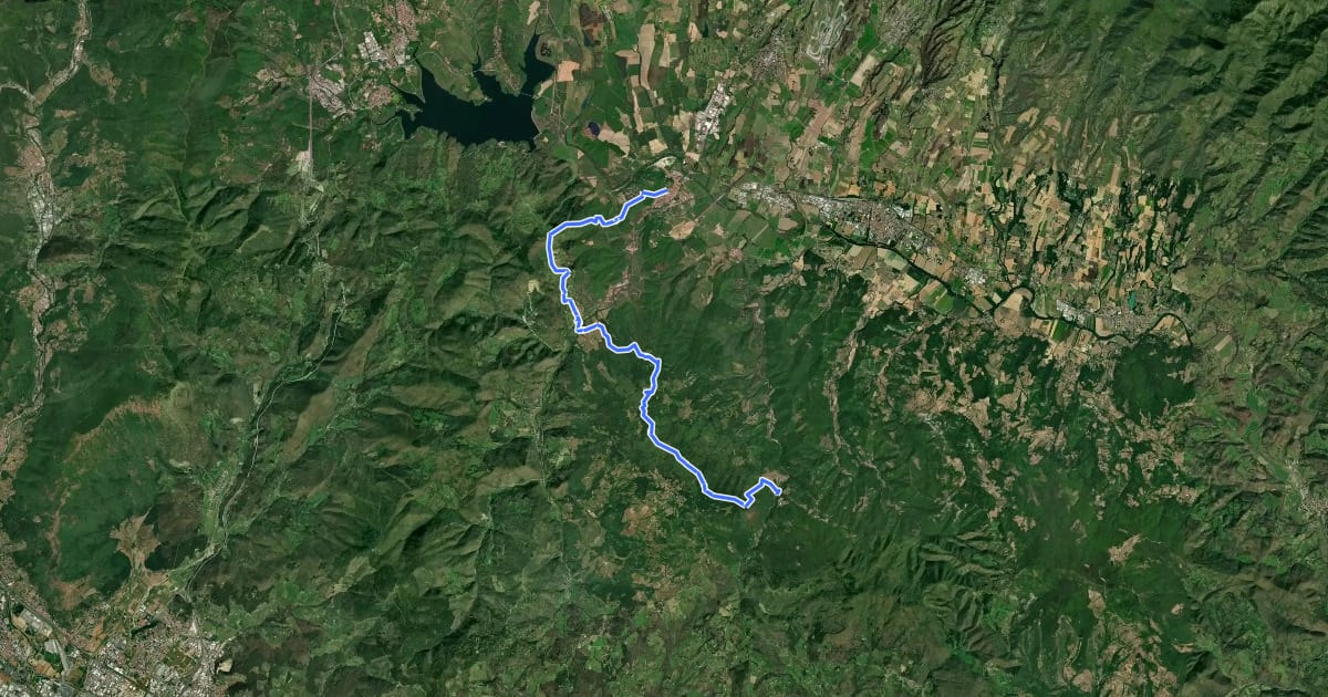 Маршрут Sorgenti di Firenze Trekking – Anello Principale: Tappa 8 на спутниковом снимке