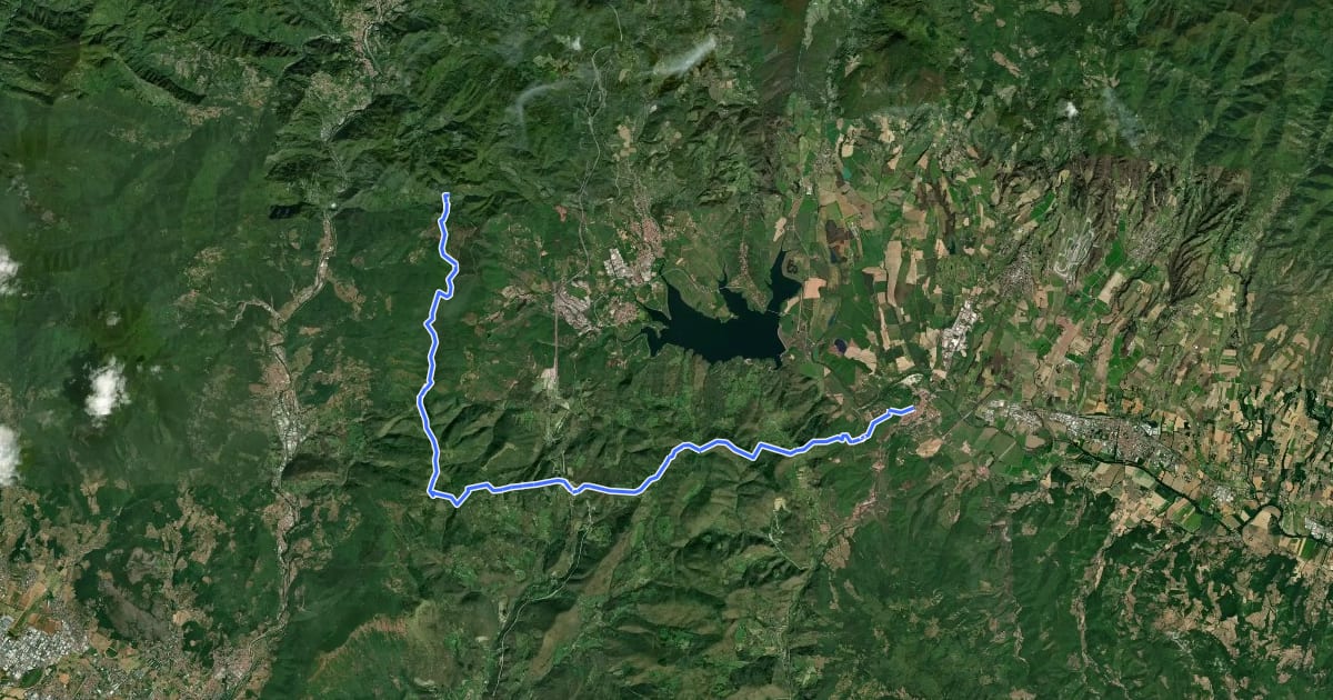 Маршрут Sorgenti di Firenze Trekking – Anello Principale: Tappa 9 на спутниковом снимке