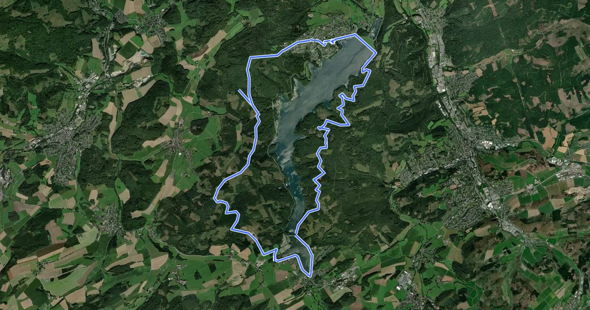 Маршрут Sorpesee-Rundweg на спутниковом снимке